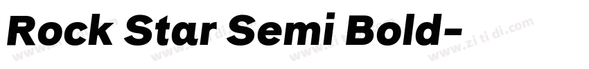 Rock Star Semi Bold字体转换